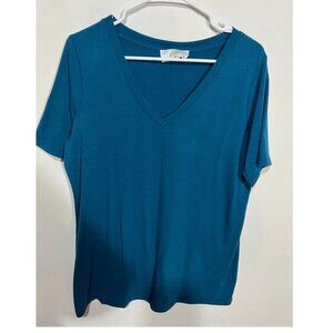 31:25 Boutique Cotton Jersey Tee Ocean Blue V Short Sleeve - XLarge